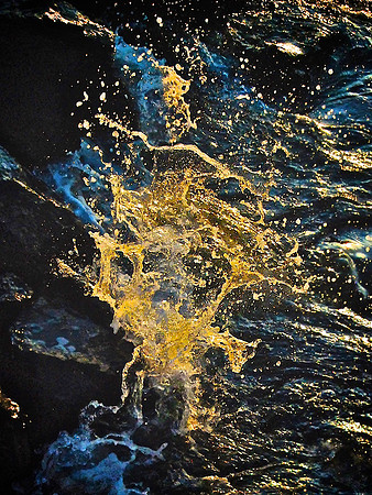 Golden wave crash