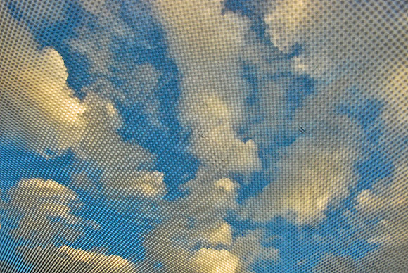 Through the sunroof.