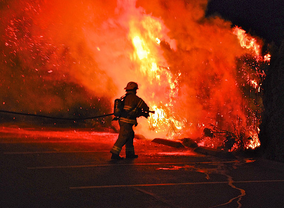 Fighting the blaze