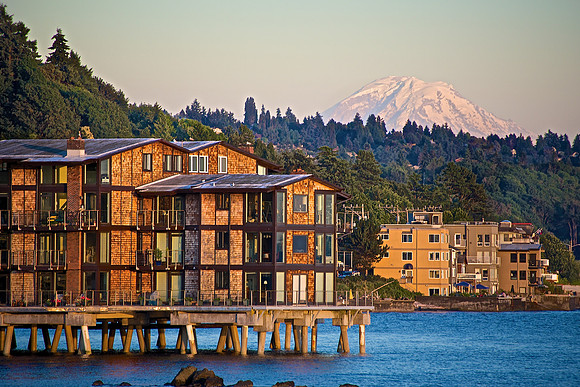 Harbor West and Mt. Rainier