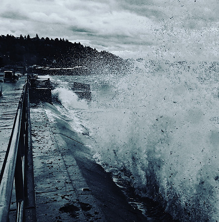 Storm wave crash