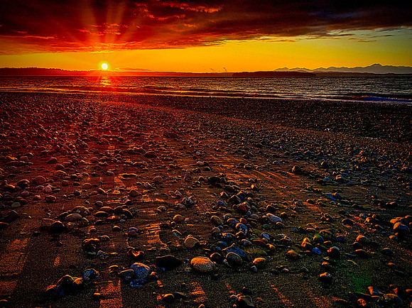 Alien world sunset