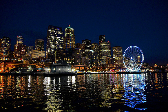 Water skyline and the wheel